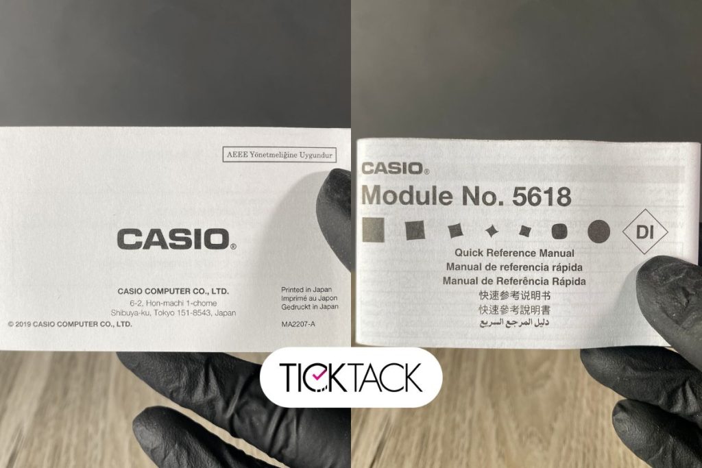 دفترچه راهنما کاسیو اصل | تیک تاک گالری