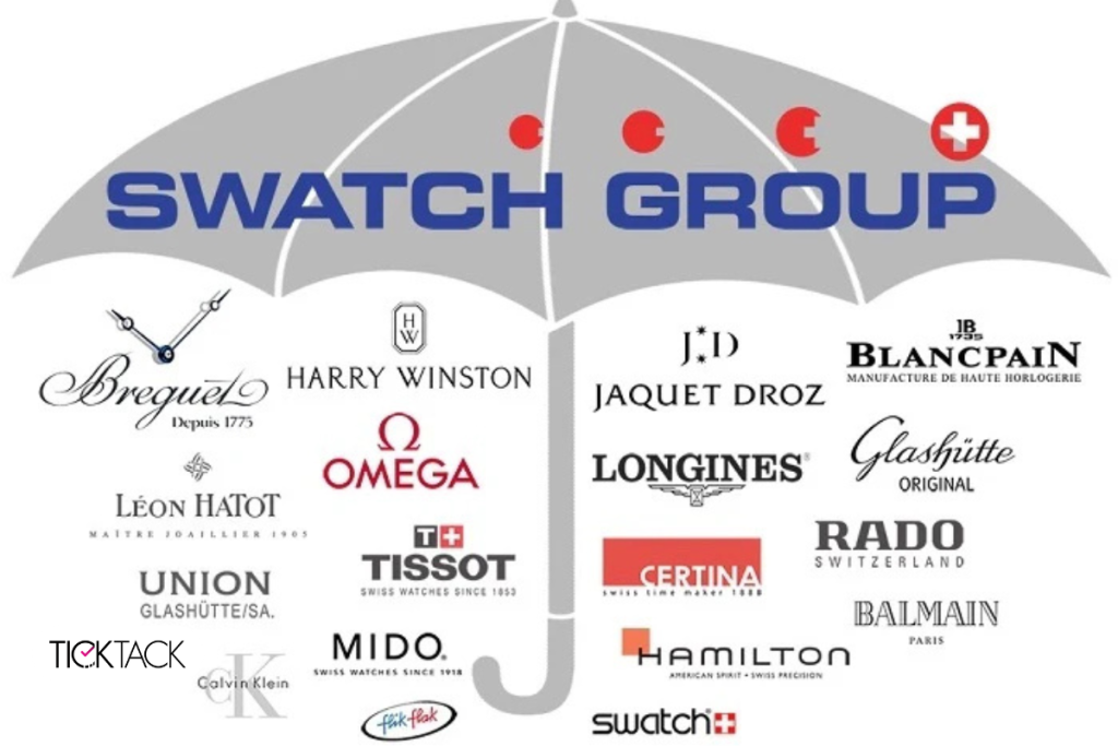 زیر برندهای گروه سواچ | تیک تاک گالری