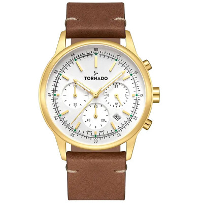 ساعت مچی مردانه اصل | برند تورنادو | مدل T24108-GLDW