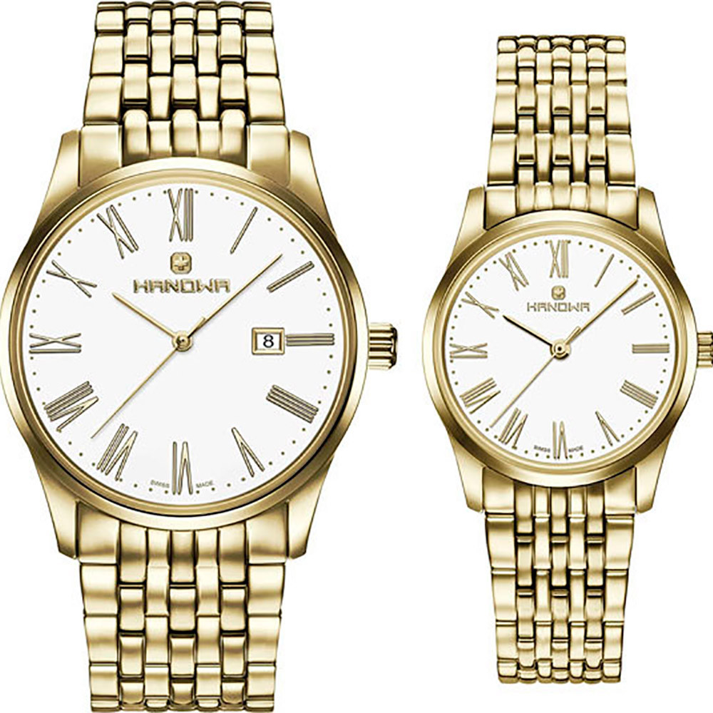 ساعت مچی مردانه - زنانه اصل | برند هانوا | مدل 16-8066.02.001SET