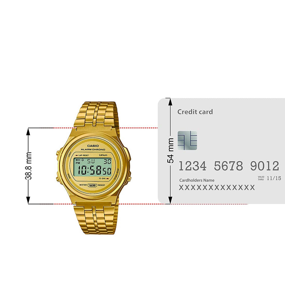 ساعت مچی مردانه اصل | برند کاسیو | مدل A171WEG-9ADF