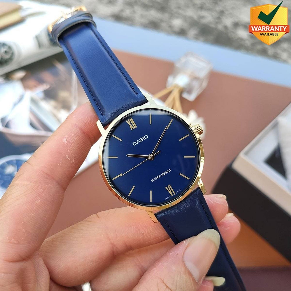 ساعت مچی مردانه اصل | برند کاسیو | مدل MTP-VT01GL-2BUDF