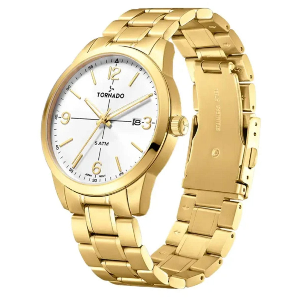 ساعت مچی مردانه اصل | برند تورنادو | مدل T24007-GBGW