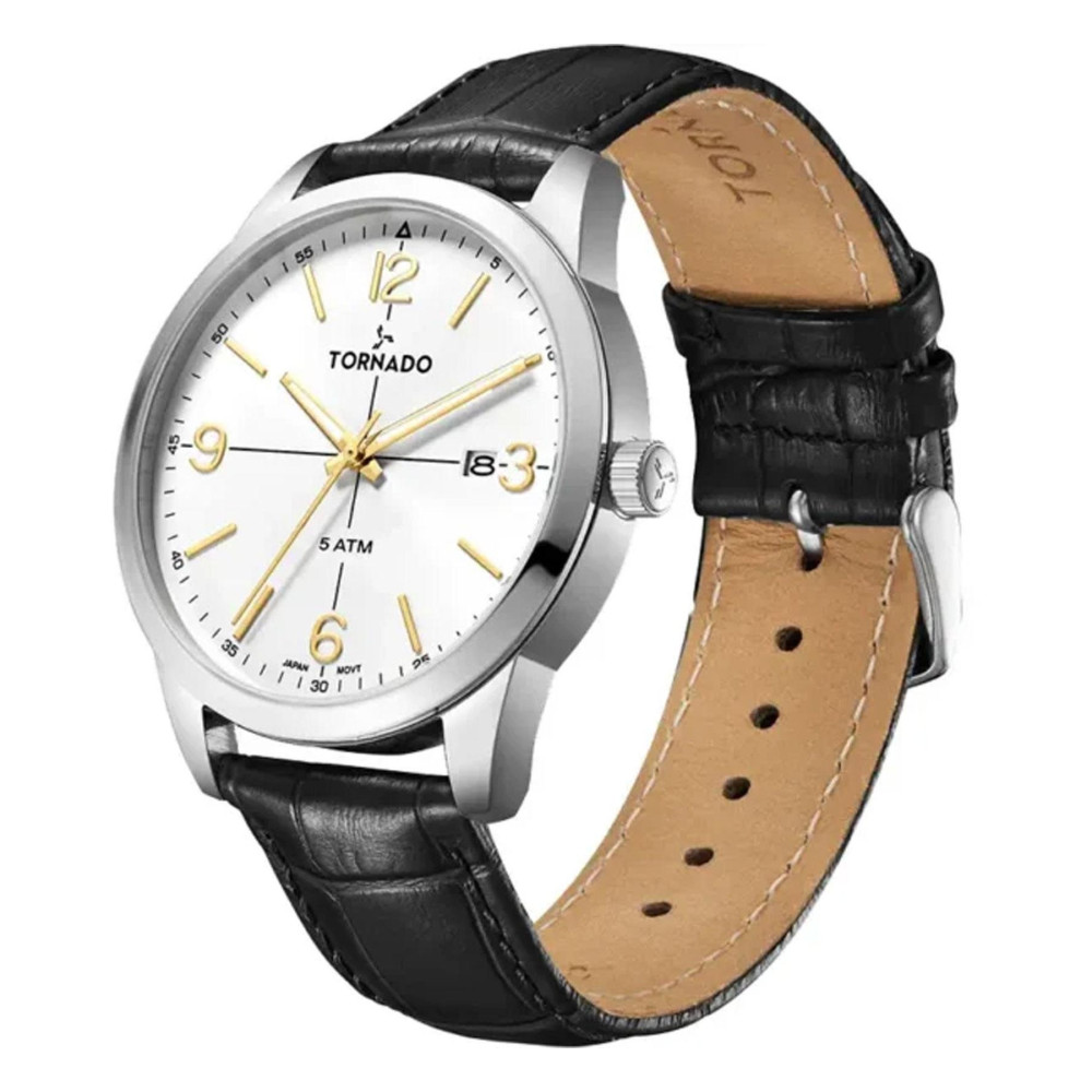 ساعت مچی مردانه اصل | برند تورنادو | مدل T24007-SLBW