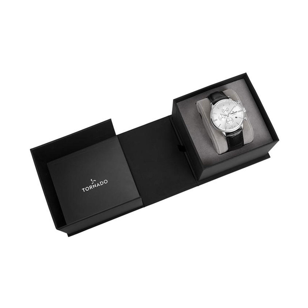ساعت مچی مردانه اصل | برند تورنادو | مدل T6102-SLBW