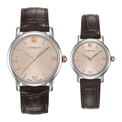 ساعت مچی مردانه - زنانه اصل | برند هانوا | مدل 16-8071.04.002SET