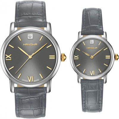 ساعت مچی مردانه - زنانه اصل | برند هانوا | مدل 16-8071.04.030SET