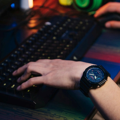 ساعت مچی مردانه اصل | برند کاسیو | مدل GA-2100RGB-1ADR