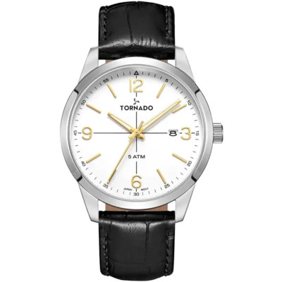 ساعت مچی مردانه اصل | برند تورنادو | مدل T24007-SLBW