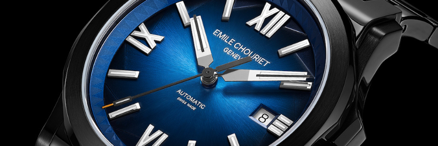 ساعت امیل شوریه صفحه آبی