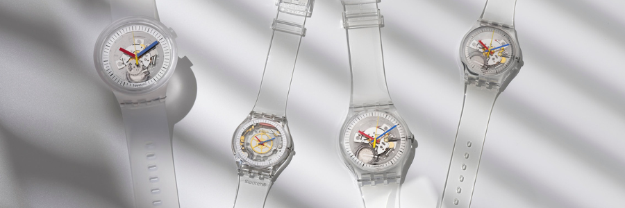 ساعت سواچ شفاف