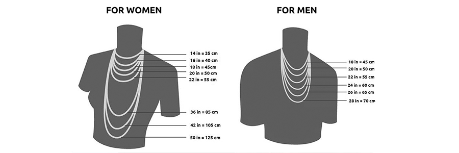 چگونه طول گردنبند را درست انتخاب کنیم؟ | فروشگاه اینترنتی تیک تاک گالری