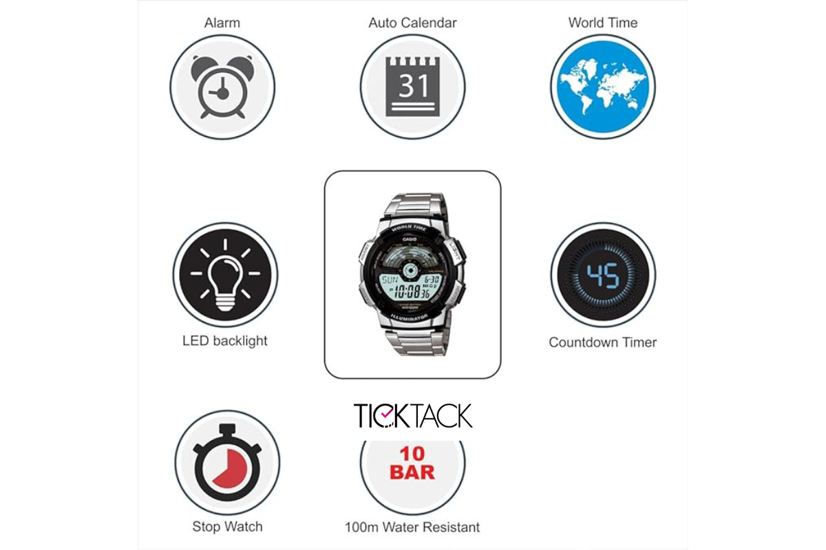 امکانات ساعت کاسیو AE-1100WD-1A