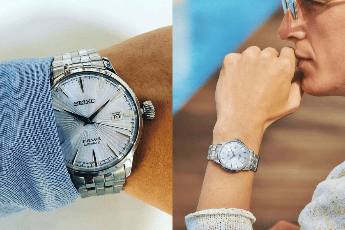 ساعت سیکو پرساژ روی دست