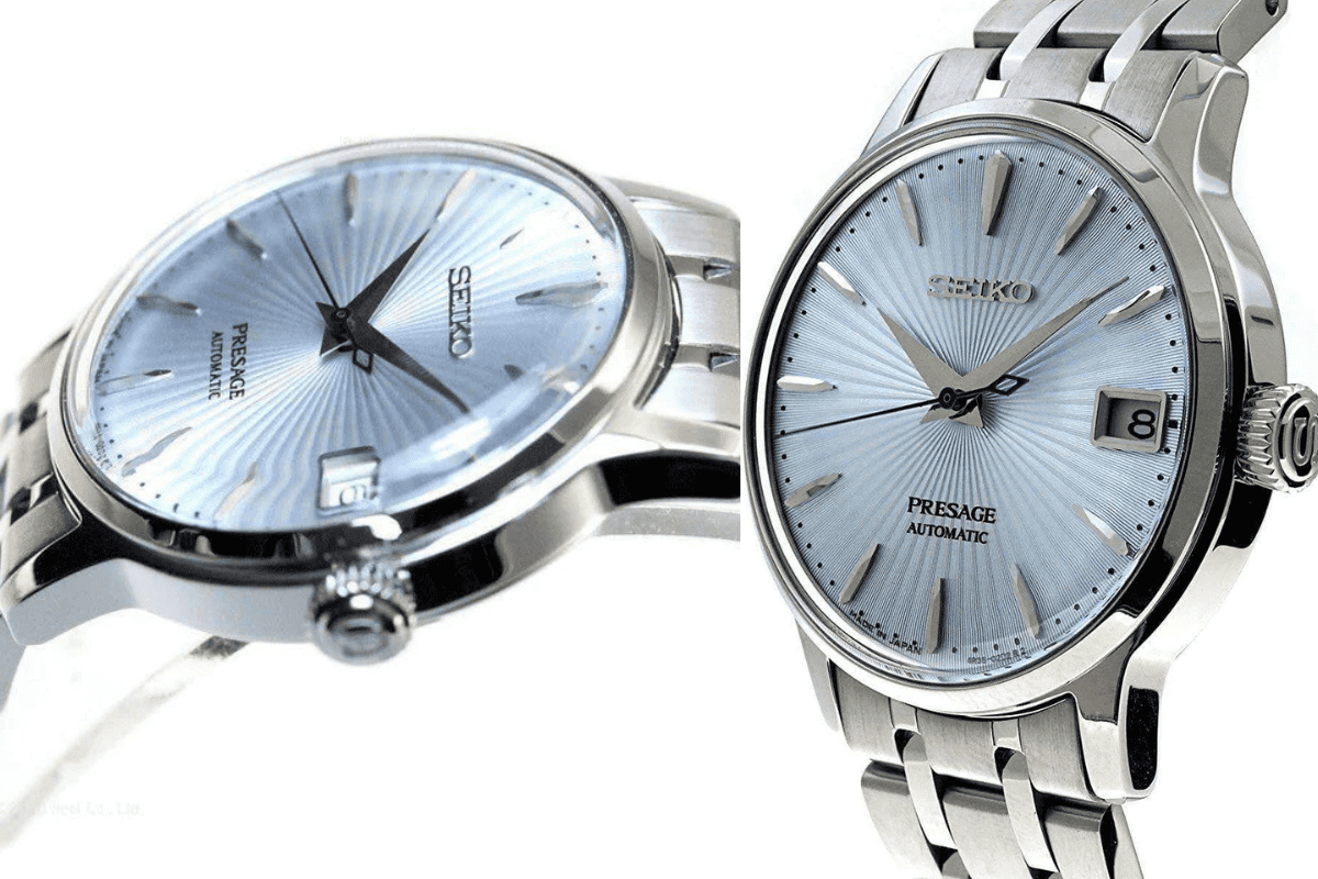 ساعت سیکو پرساژ صفحه آبی روشن